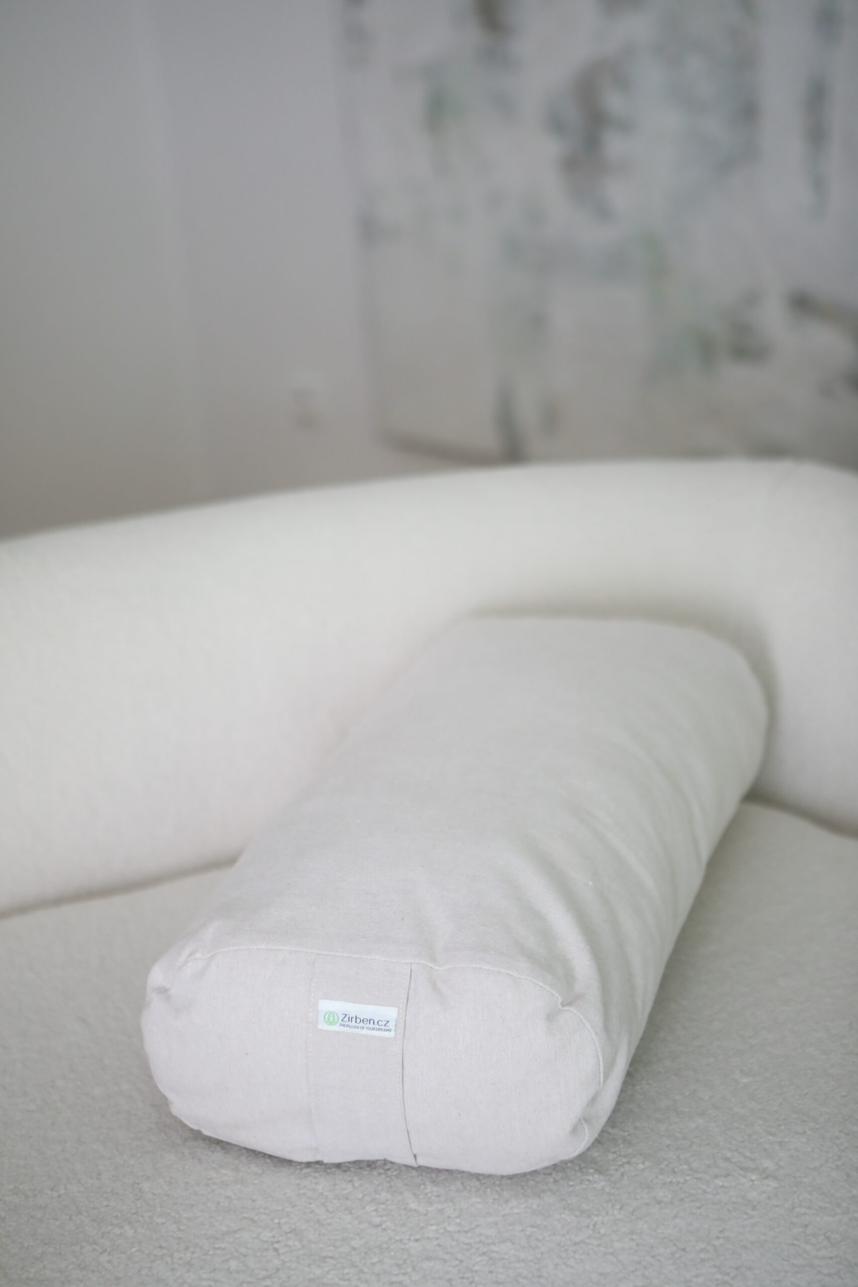 Rechteckiger Yoga Bolster mit Zirbenholz – FemMe | ZIRBENBABY – Bild 7